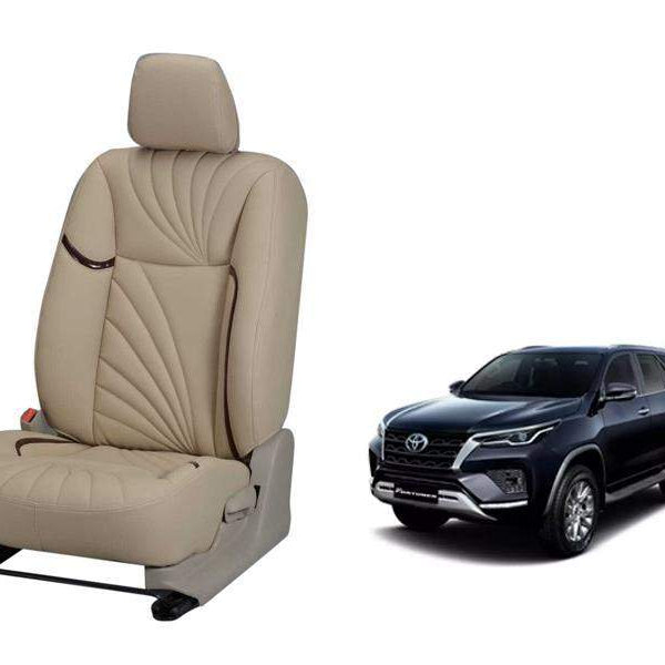 Toyota Fortuner 2021 Dove Series 3D Custom Nappa Leather Car Seat Cove