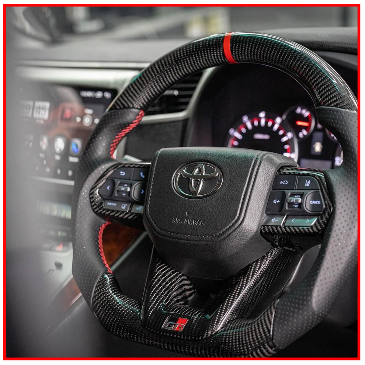  Fortuner Real Carbon Steering Wheel GR Style With Paddle Shifters