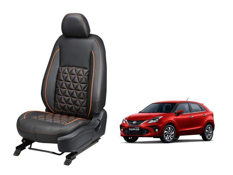 Toyota Glanza Diamond Series 3D Custom Nappa Leather Car Seat Covers