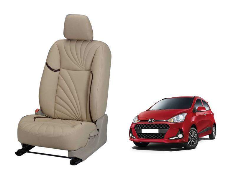 Hyundai Grand i-10 Nappa Leather Seat Cover - Dove Design