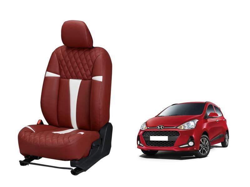 Hyundai Grand i-10 Art Leather Seat Cover - Racing Design