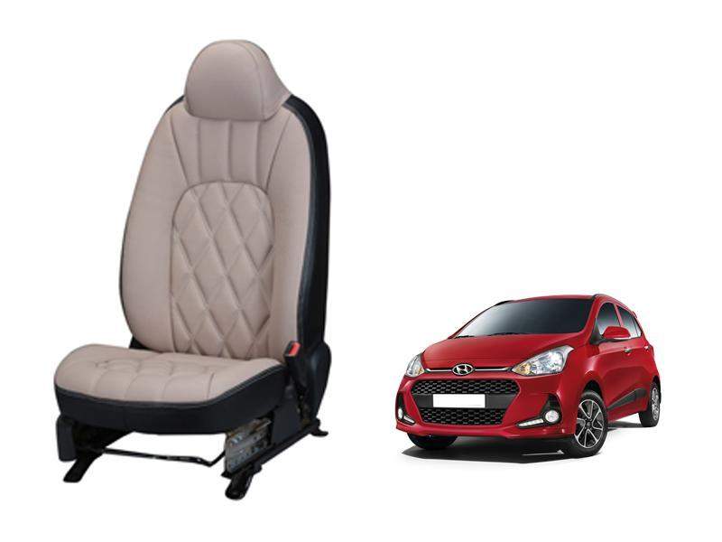 Hyundai Grand i-10 Art Leather Seat Cover - Threading Design