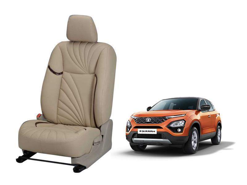 Tata Harrier Dove Series 3D Custom Nappa Leather Car Seat Covers