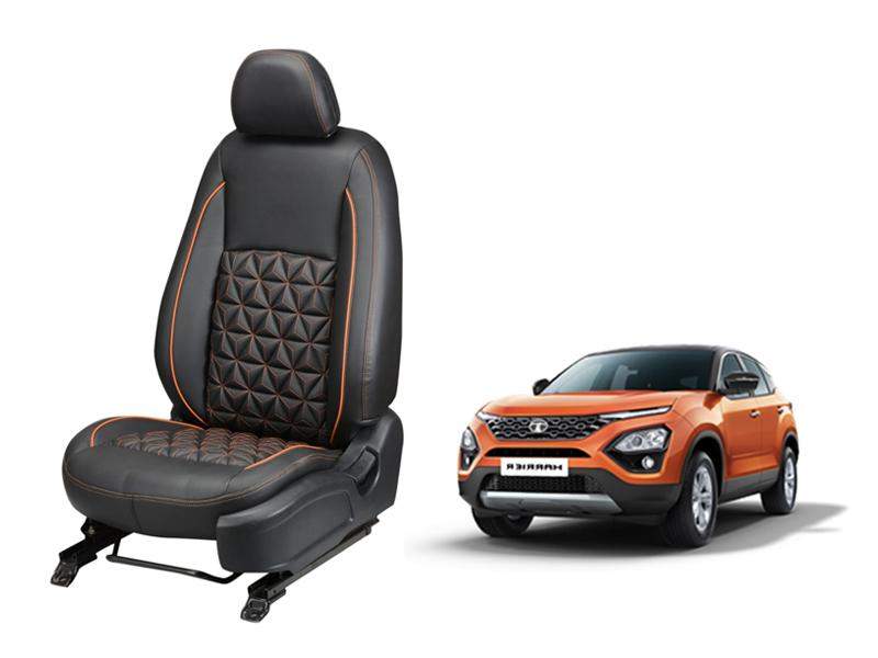 Tata Harrier Diamond Series 3D Custom Nappa Leather Car Seat Covers