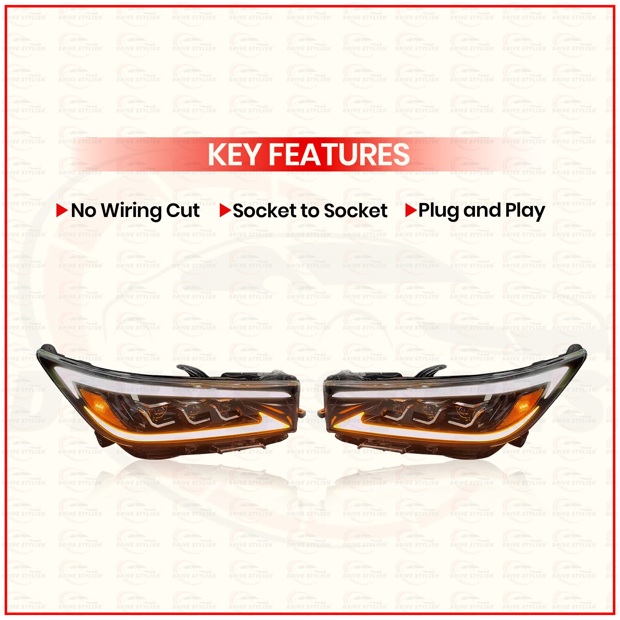 Headlight for Innova Crysta || Lexus Style 