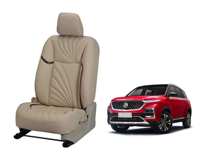 MG Hector Dove Series 3D Custom Nappa Leather Car Seat Covers