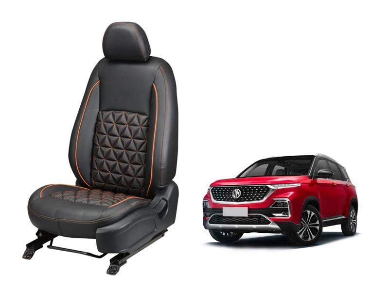 MG Hector Diamond Series 3D Custom Nappa Leather Car Seat Covers