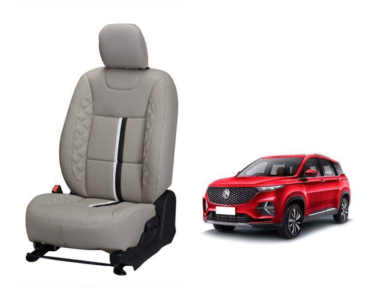 MG Hector+ Trace Series 3D Custom Nappa Leather Car Seat Covers