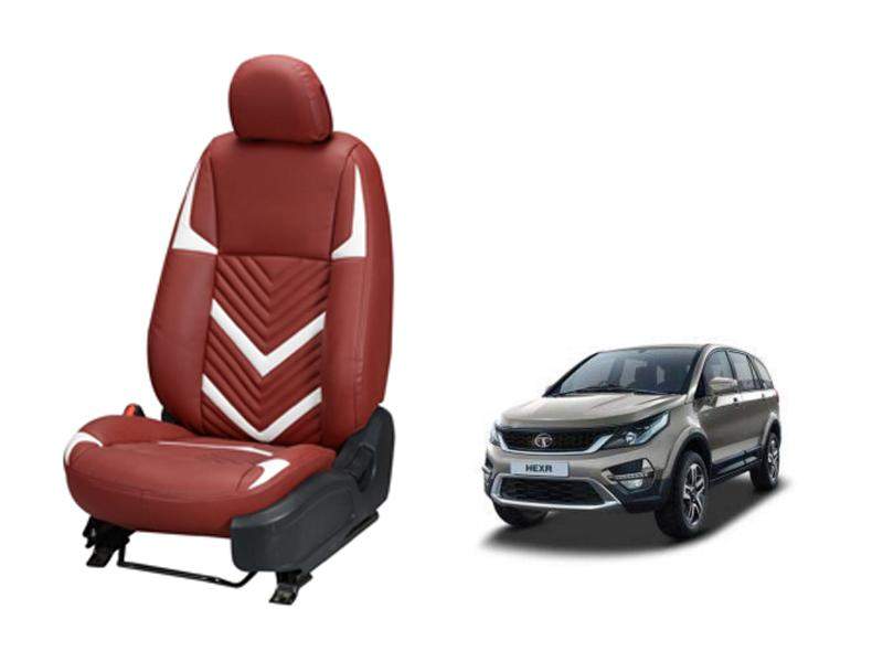 Tata Hexa Zig Zag SERIES 3D CUSTOM ART LEATHER CAR SEAT COVERS