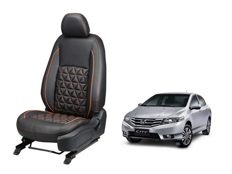 Honda City i-VTEC (2010) Nappa Leather Seat Cover in Diamond-Cut Series