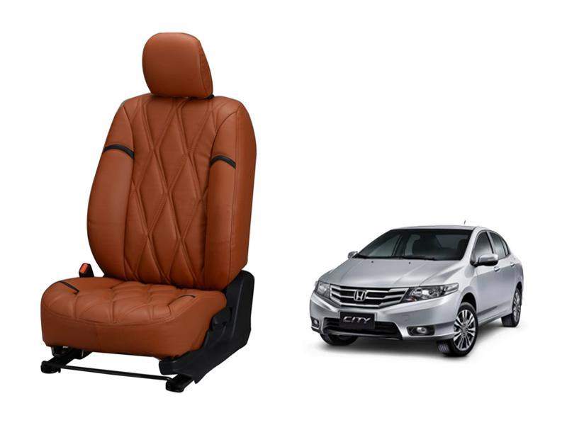 Honda City i-VTEC (2010) Nappa Leather Seat Cover - Kite Design