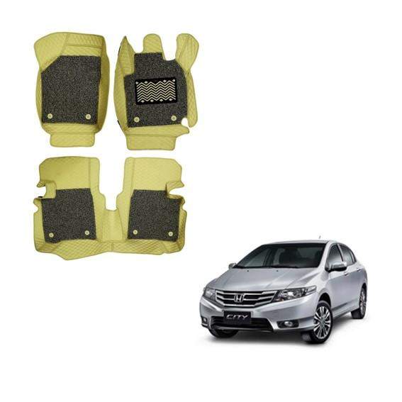 Honda City i-VTEC (2010) Illustrious 7D Floor Mats - Beige Colour