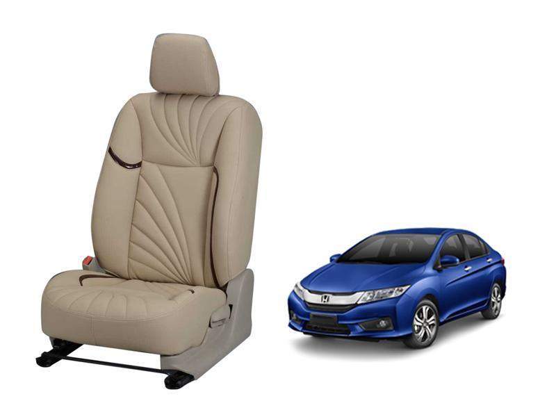 Honda City (2014) Nappa Leather Seat Cover - Dove Design