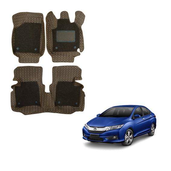 Honda City (2014) Stylish 7D Boot Mat - Brown Colour