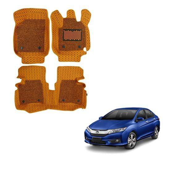 Honda City (2014) Luxury 7D Mat Carpet - Tan Colour