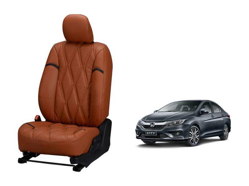 Honda City (2017) Nappa Leather Seat Cover - Kite Design