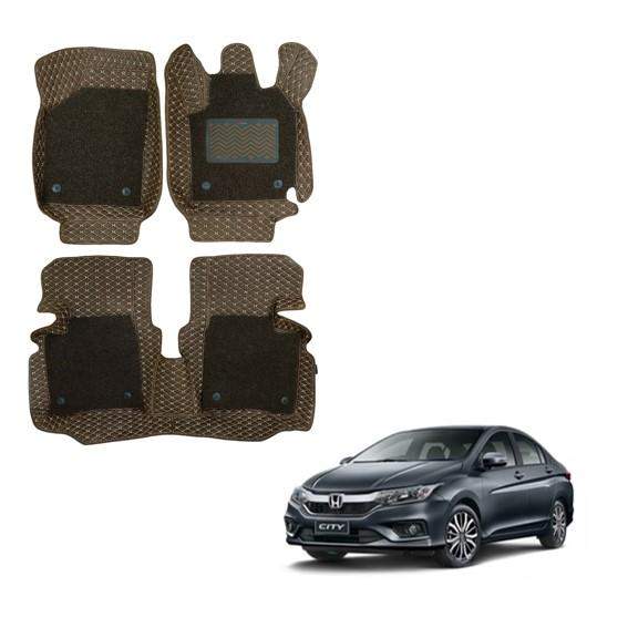 Honda City (2017) Spacious 7D Boot Mat - Brown Colour