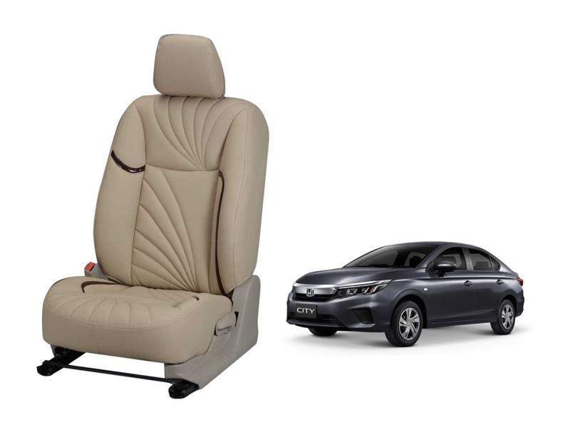 Honda City (2020) Nappa Leather Seat Cover - Dove Design