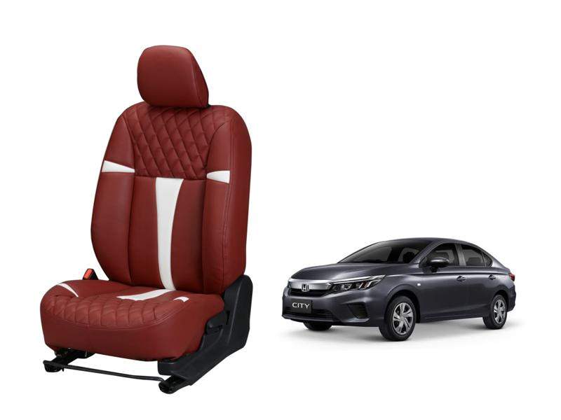 Honda City (2020) Art Leather Seat Cover - Racing Design