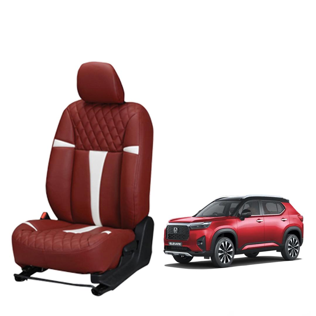 Honda Elevate Art Leather Seat Cover - Racing Design