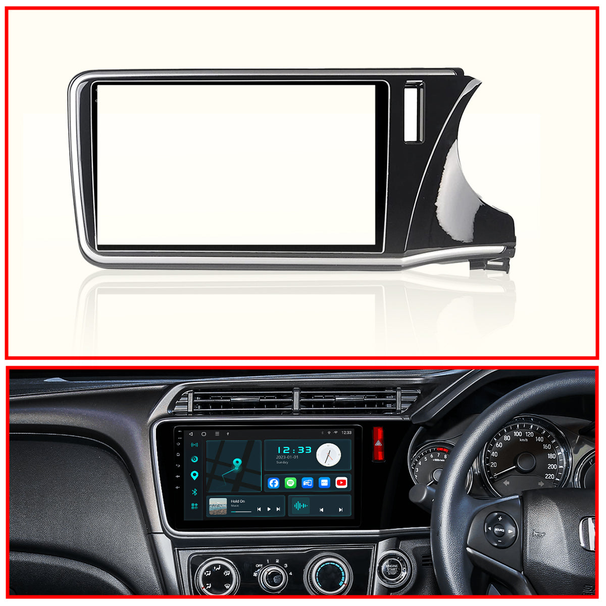 Honda City 2014 android stereo frame 9 inch With Socket and Canbus