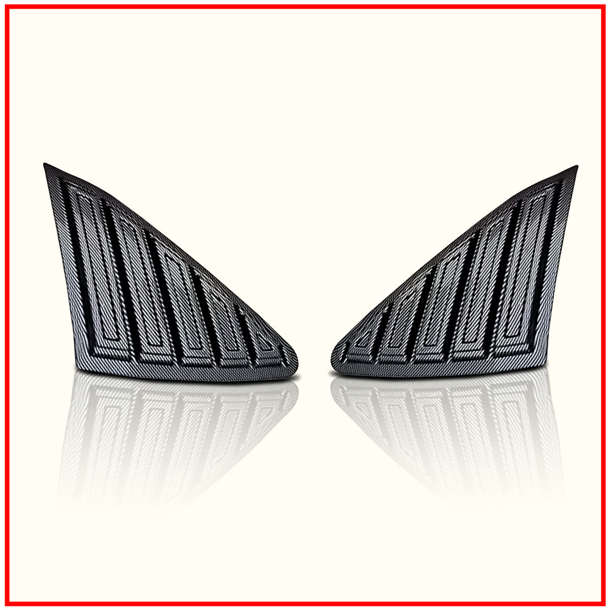 Hycross Rear Window Side Louvers || Carbon Fiber And Glossy Black Finish
