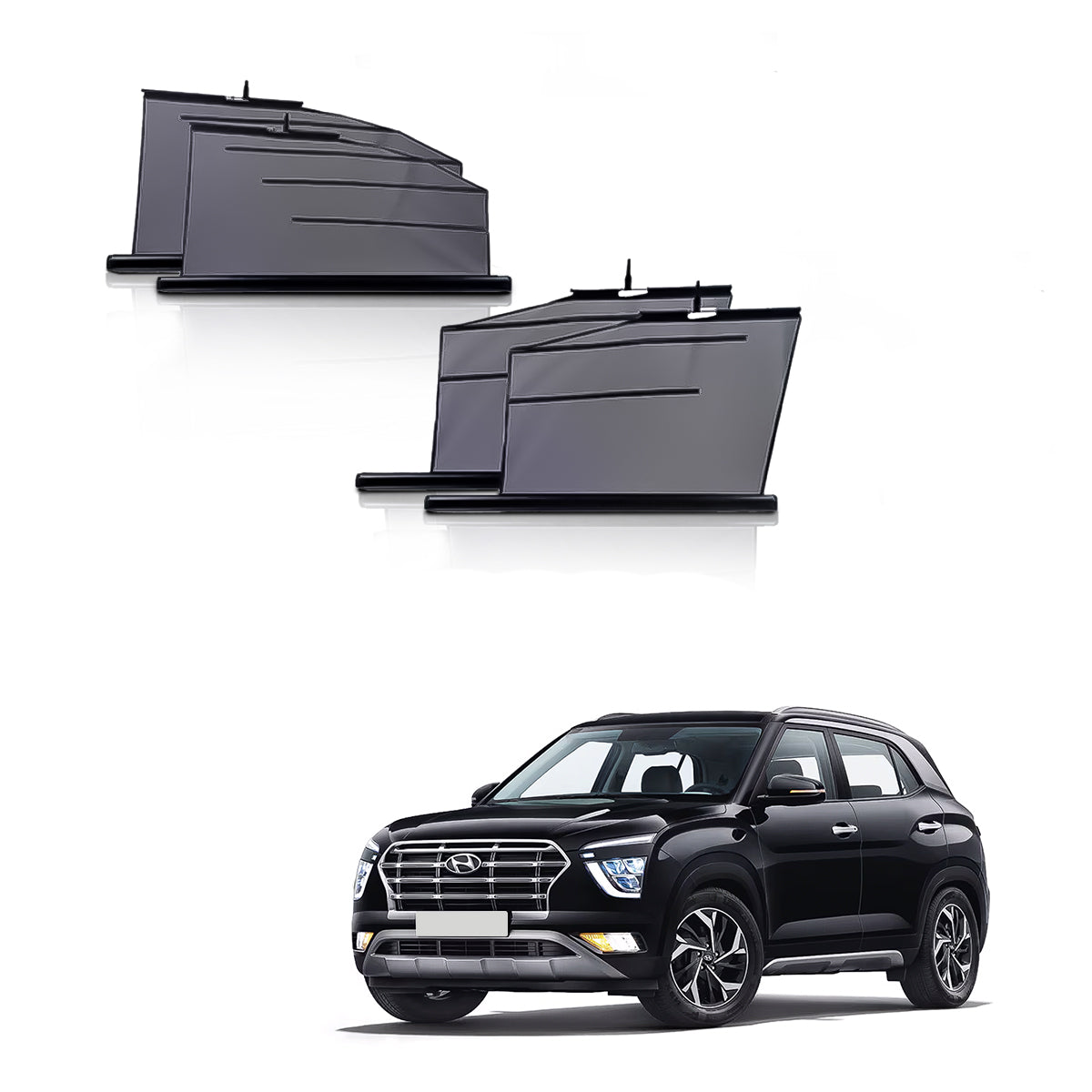 Hyundai Creta 2020 Automatic window roller curtains | Car Roller Retractable Sun Shades
