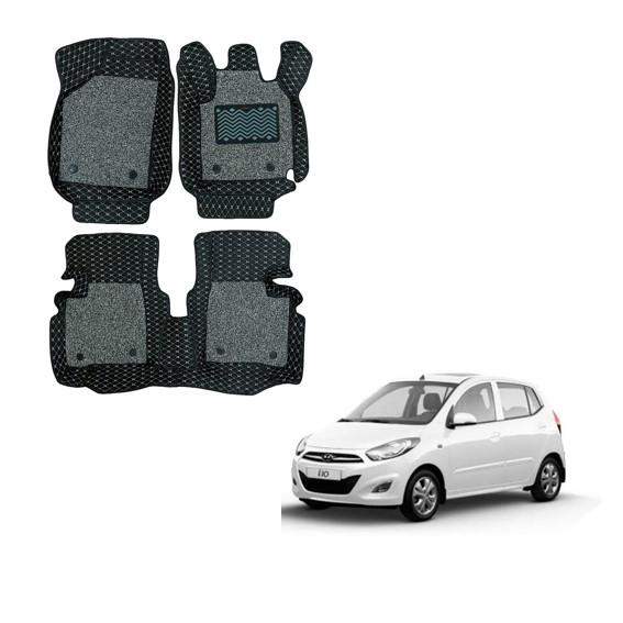 Hyundai i-10 Deluxe Foot Mats - Black/Grey Colour