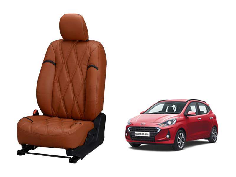 Hyundai Grand i10 Nios Nappa Leather Seat Cover - Kite Design