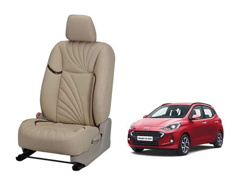 Hyundai Grand i10 Nios Nappa Leather Seat Cover - Dove Design