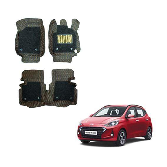 Hyundai Grand i-10 Nios Spacious Floor Mats - Silver/Tan Colour