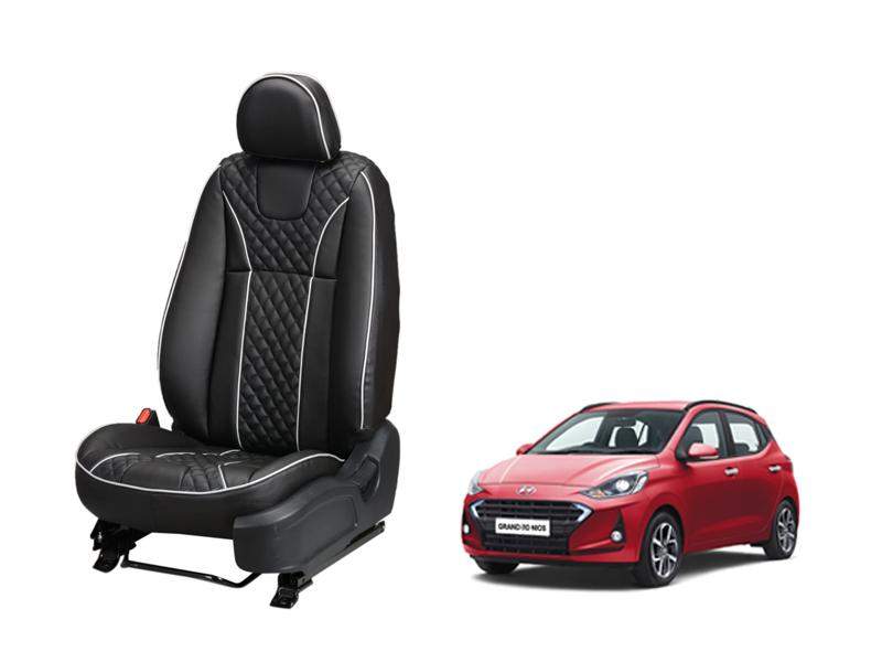 Hyundai Grand i10 Nios Art Leather Seat Cover - Moon Design