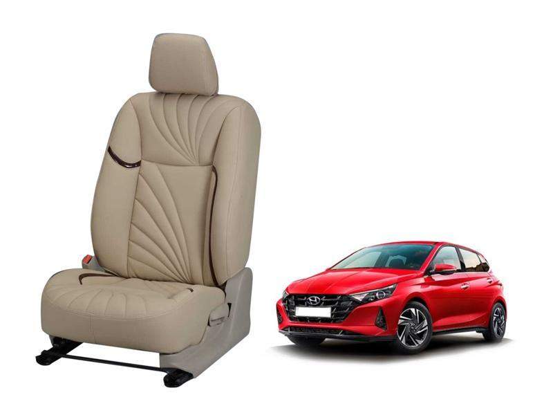 Hyundai i-20 (2020) Nappa Leather Seat Cover - Dove Design