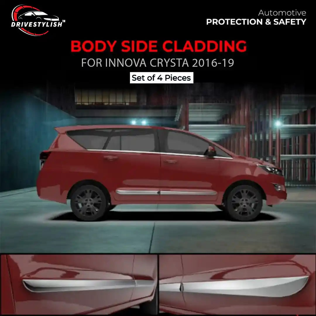 Side Cladding Chrome For Innova Crysta Set Of 4