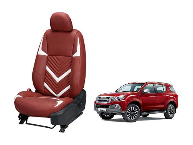 Isuzu MU-X Art Leather Seat Cover in Zig-Zag Design | DriveStylish