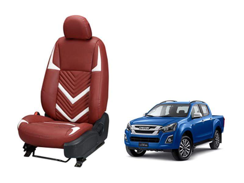 Isuzu V-Cross Art Leather Seat Cover in Zig-Zag Design | DriveStylish