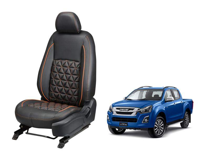 Isuzu D-Max Nappa Leather Seat Cover in Diamond-Cut Series | DriveStylish