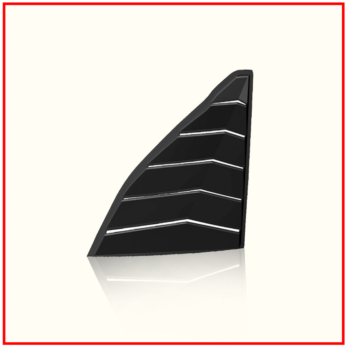 Kia Seltos Rear Window Side Louvers || Glossy Black Finish