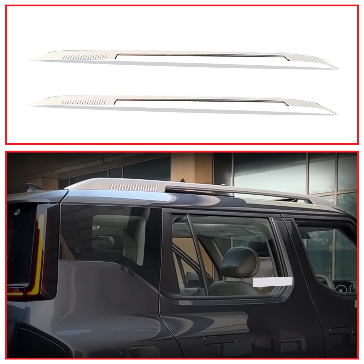 Kia Syros Roof Rails – Silver Finish | Compatible with All Models