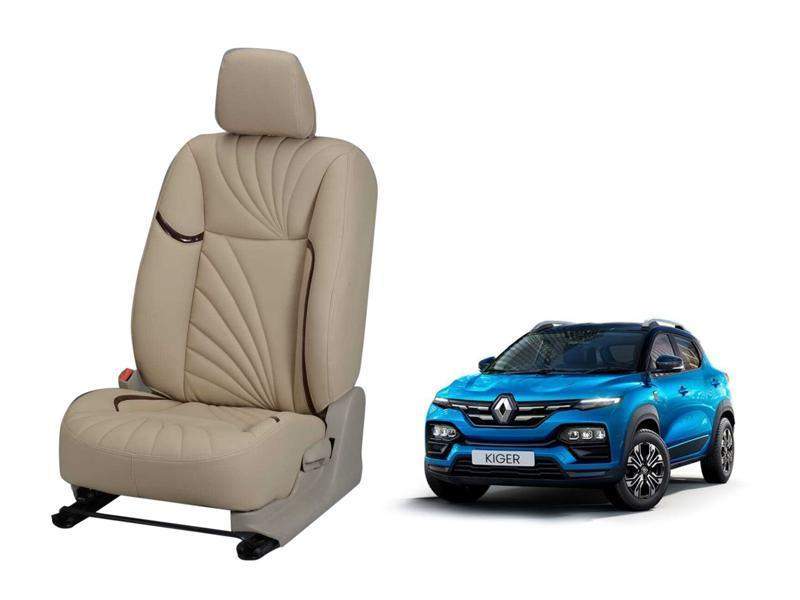 Renault Kiger Dove Series 3D Custom Nappa Leather Car Seat Covers