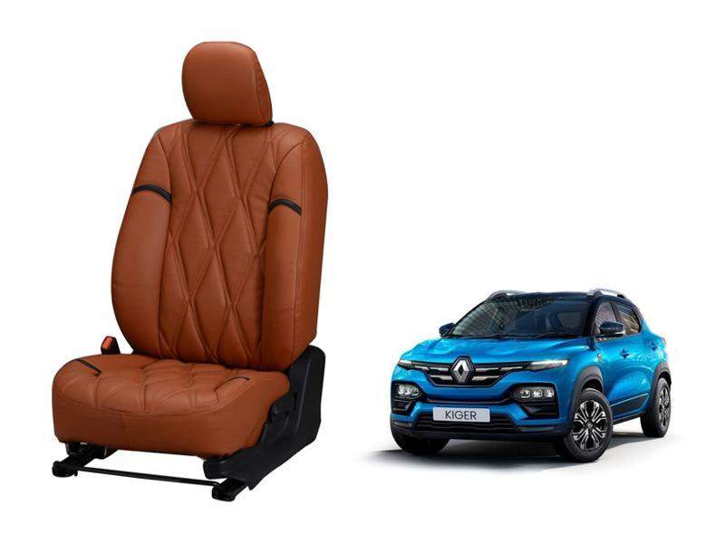 Renault Kiger Kite Series 3D Custom Nappa Leather Car Seat Covers