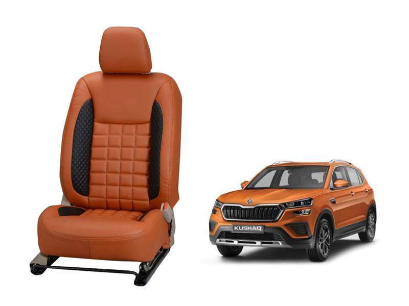 Skoda Kushaq Prism Series 3D Custom Nappa Leather Car Seat Covers