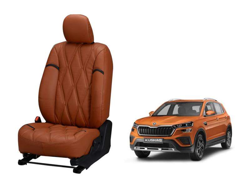 Skoda Kushaq Kite Series 3D Custom Nappa Leather Car Seat Covers