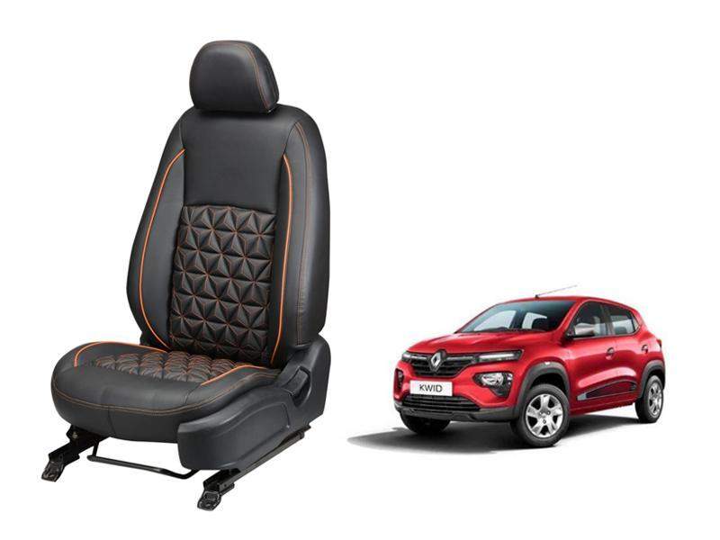 Renault Kwid Diamond Series 3D Custom Nappa Leather Car Seat Covers