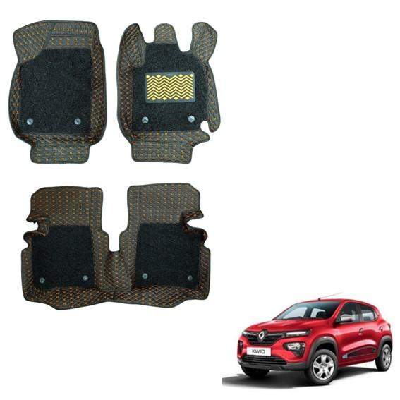 Renault KWID Superior 7D Mat Carpet - Black/Tan Colour