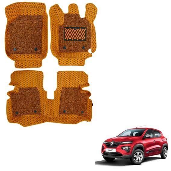 Renault KWID Luxury 7D Foot Mats - Tan Colour