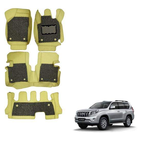 Toyota Land Cruiser Prado Premium Floor Mats - Beige Colour