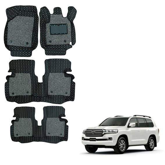 Toyota Land Cruiser All-Weather Foot Mats - Black/Grey Colour