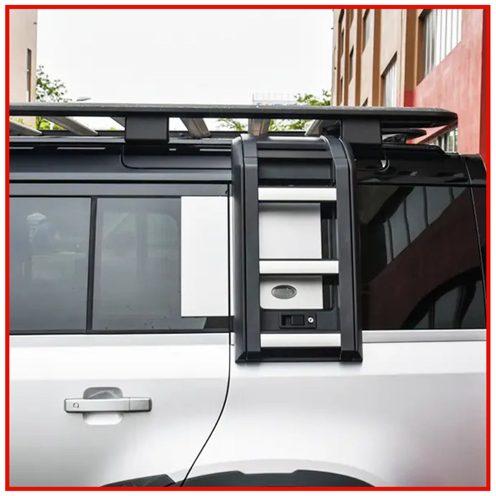 Defender Rood Ladder Land Rover Defender Deployable Roof Ladder Black || Silver