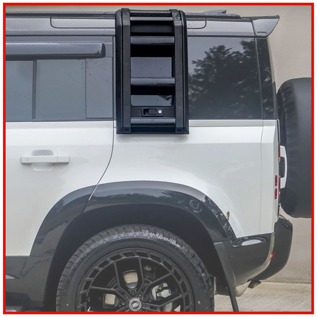 Land Rover Defender Deployable Roof Ladder Black || Silver